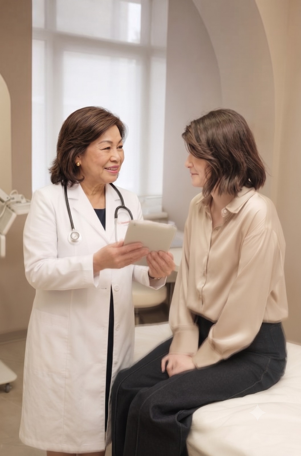 Doctor with patient